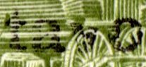 Nicaragua stamps 1913 surcharges Locomotive 5c/50c Broken 'v' in 'centavos' 